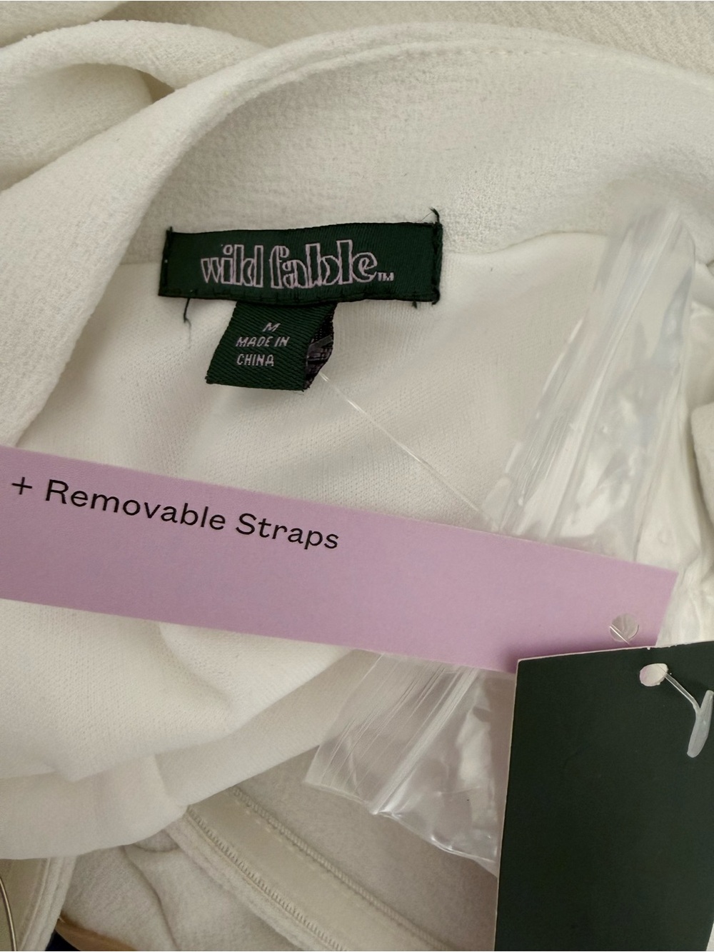 Wild Fable White Wide Leg Jumpsuit Removable Straps Size M NWT - Picture 7 of 9
